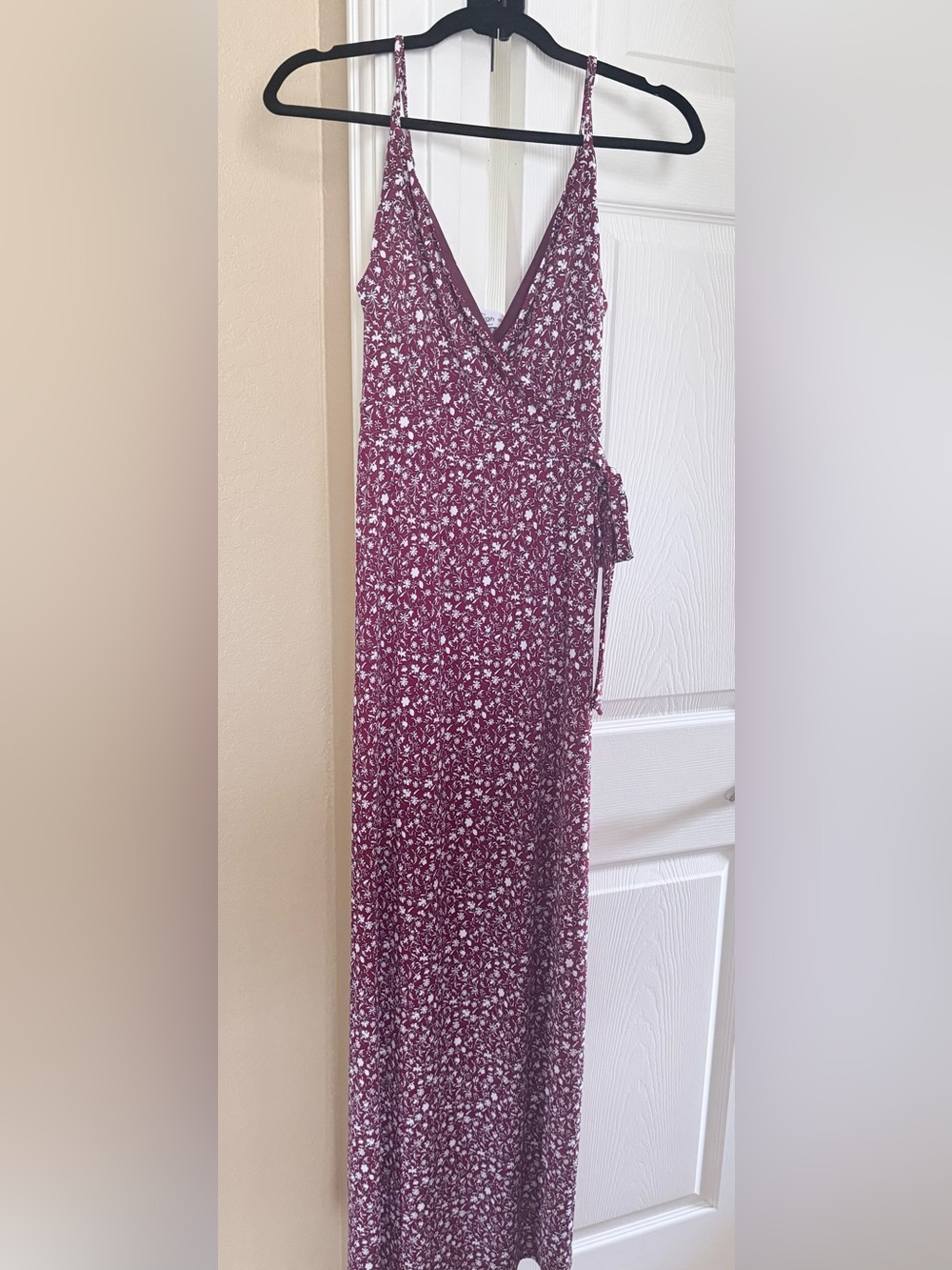 Kaileigh Burgundy Floral Print Maxi Dress Stitch Fix